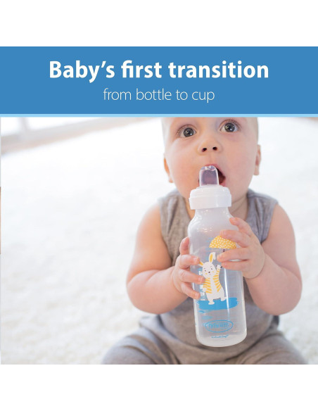 Botella Sippy Dr. Brown's Conejo 250mL Boquilla Silicona