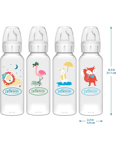 Botella Sippy Dr. Brown's Conejo 250mL Boquilla Silicona