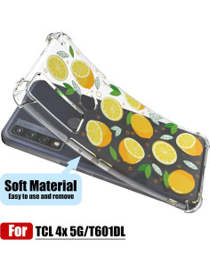 Funda de silicona transparente Romozi para Alcatel TCL 4X 5G - 3 unidades 2