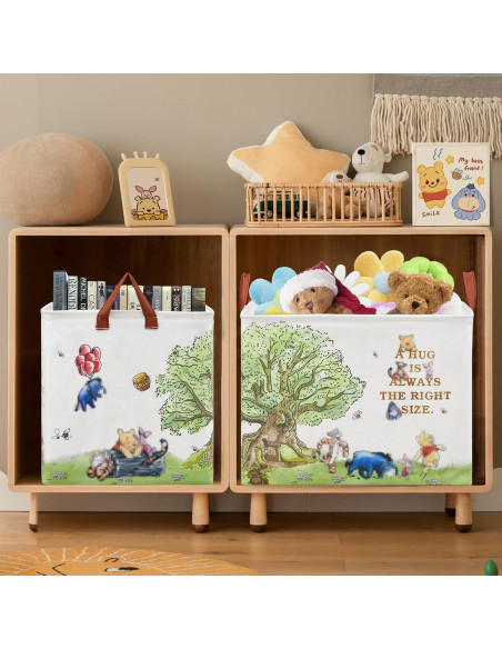 Cesta de Almacenamiento Plegable X-SIGA Oso Blanco 40x30cm