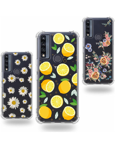 Funda de silicona transparente Romozi para Alcatel TCL 4X 5G - 3 unidades