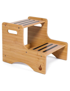 Taburete de Paso Huoli de Bambú para Niños 30.5 cm Antideslizante