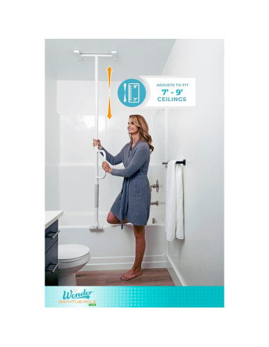 Barra de Agarre Stander Wonder Bathtub Pole Lite Blanca