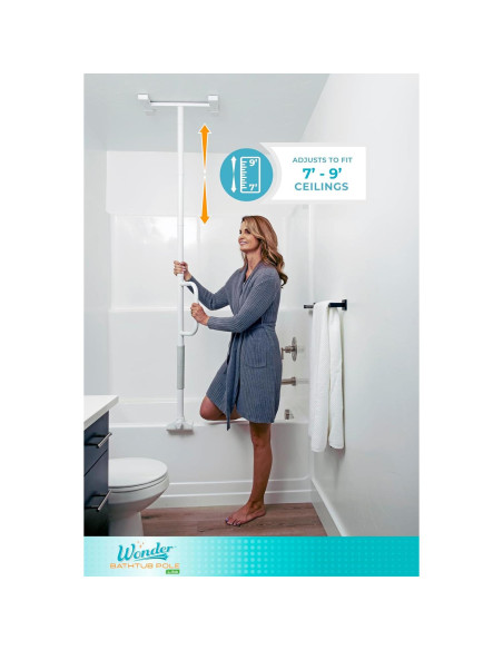 Barra de Agarre Stander Wonder Bathtub Pole Lite Blanca