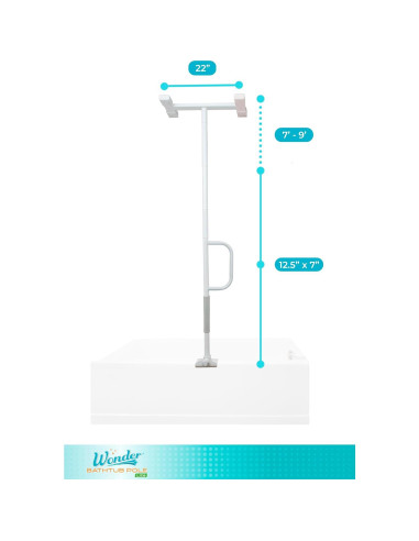 Barra de Agarre Stander Wonder Bathtub Pole Lite Blanca