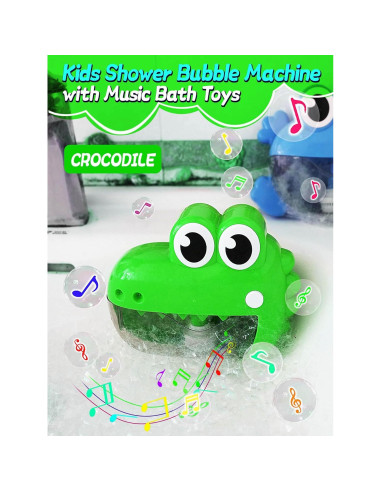 Juguete de baño musical dinosaurio INSHUEY con burbujas