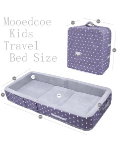 Cama Plegable para Niños Mooedcoe 137x63 cm Gris 2