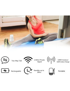 Monitor de Audio para Bebés Yunseity 2.4GHz con Luz Nocturna 2