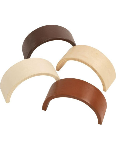 Juego de Arcos de Madera Excellerations - 8 Piezas, 5.08x5.08x12.7cm