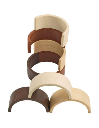 Juego de Arcos de Madera Excellerations - 8 Piezas, 5.08x5.08x12.7cm