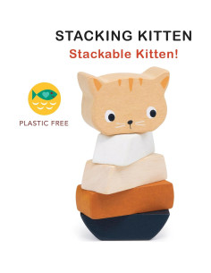 Kit de Apilamiento Gatito Mentari - 5 Bloques de Madera 6x2.5cm 2