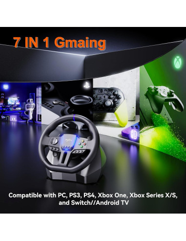 Rueda de Carreras PXN V900 GEN2 USB 270/900 Grados con Pedales