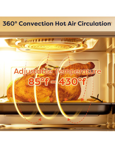 Horno de Aire 8-en-1 CIARRA 13QT Blanco con Vapor