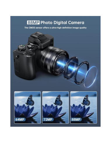 Cámara Digital 8K XNSIAKXA DC226 88MP Autofocus WiFi