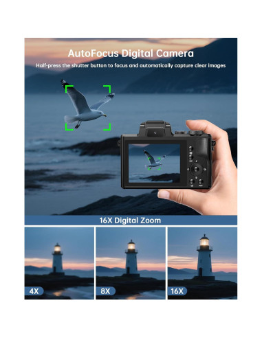 Cámara Digital 8K XNSIAKXA DC226 88MP Autofocus WiFi