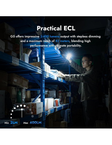 Linterna WUBEN C3 1200 Lúmenes Recargable Tipo-C EDC