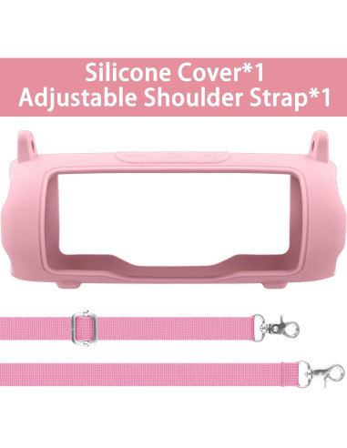 Funda de Silicona Baval Rosa para Altavoz JBL Flip 7