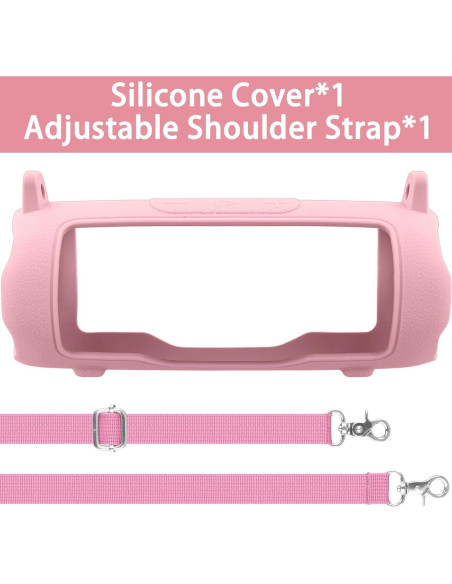 Funda de Silicona Baval Rosa para Altavoz JBL Flip 7