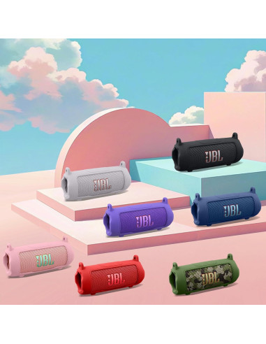 Funda de Silicona Baval Rosa para Altavoz JBL Flip 7