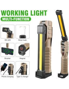 Luz de Trabajo Magnética LED Recargable YZYOE GZD 16cm 2