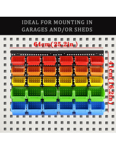 Kit de Almacenamiento VEOFEMLEA 30 Compartimentos Montado en Pared 2