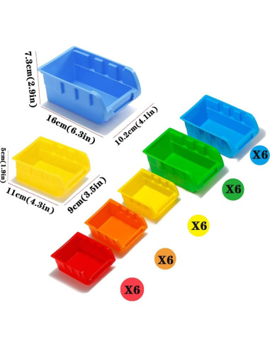 Kit de Almacenamiento VEOFEMLEA 30 Compartimentos Montado en Pared