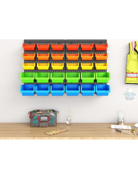 Kit de Almacenamiento VEOFEMLEA 30 Compartimentos Montado en Pared