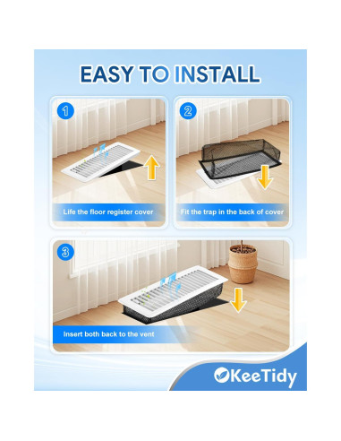 Red de Pantalla de Ventilación de Suelo KeeTidy 4x12" Paquete de 6