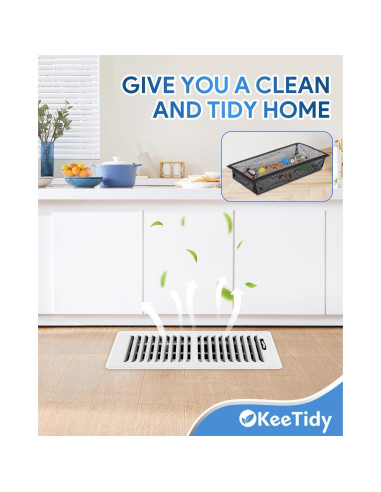 Red de Pantalla de Ventilación de Suelo KeeTidy 4x12" Paquete de 6