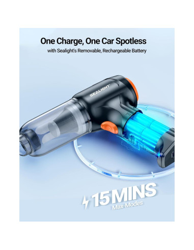 Aspiradora de Coche SEALIGHT X1 Portátil Inalámbrica 13000Pa