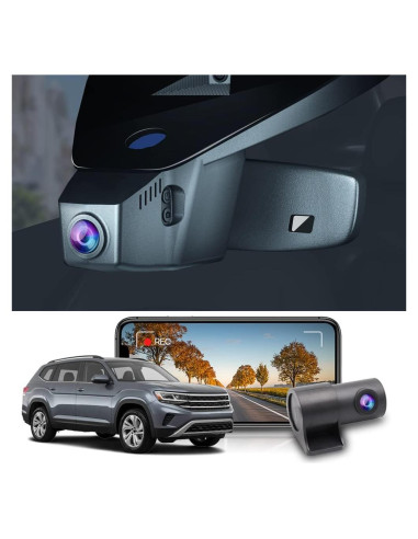 Cámara de Salpicadero Fitcamx 4K Frontal + 1080P Trasera para Volkswagen Atlas 2018-2025