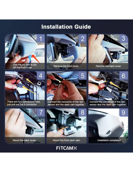 Cámara de Salpicadero Fitcamx 4K Frontal + 1080P Trasera para Volkswagen Atlas 2018-2025
