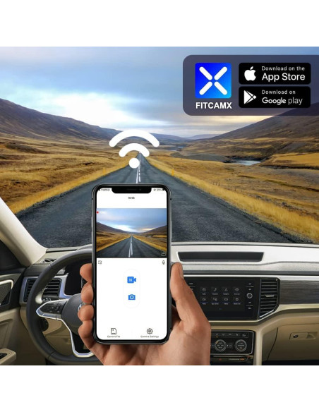 Cámara de Salpicadero Fitcamx 4K Frontal + 1080P Trasera para Volkswagen Atlas 2018-2025