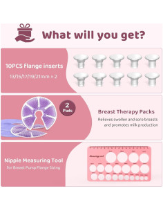 Kit de Bridas para Extractor de Leche Nursi Luna 10PCS 13-21mm 2