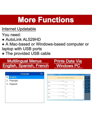 Escáner OBD2 Autel AL529HD para Vehículos Pesados