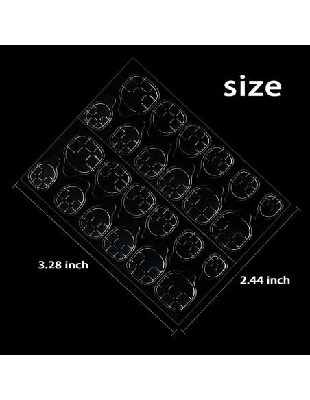 Pestañas Adhesivas Doble Cara Allstarry 360pcs para Uñas