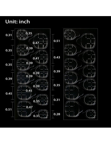 Pestañas Adhesivas Doble Cara Allstarry 360pcs para Uñas
