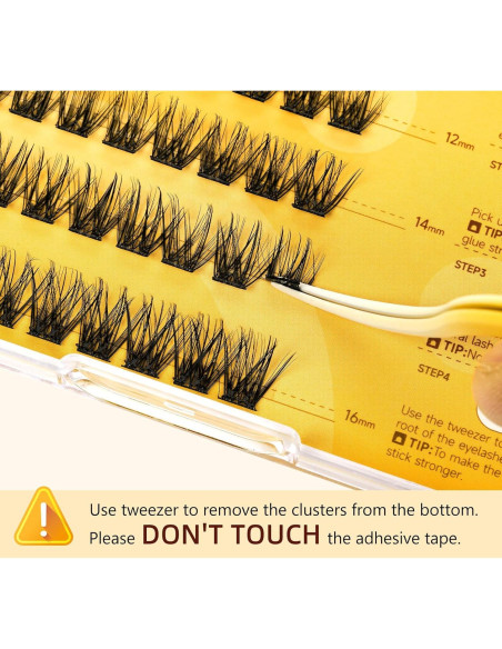 Kit de Pestañas Autocolantes QUEWEL ZN-01, Longitud Mixta