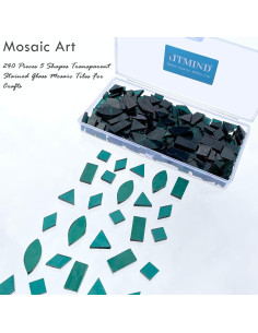 Azulejos de Mosaico de Vidrio LITMIND 240 Piezas 5 Formas 2