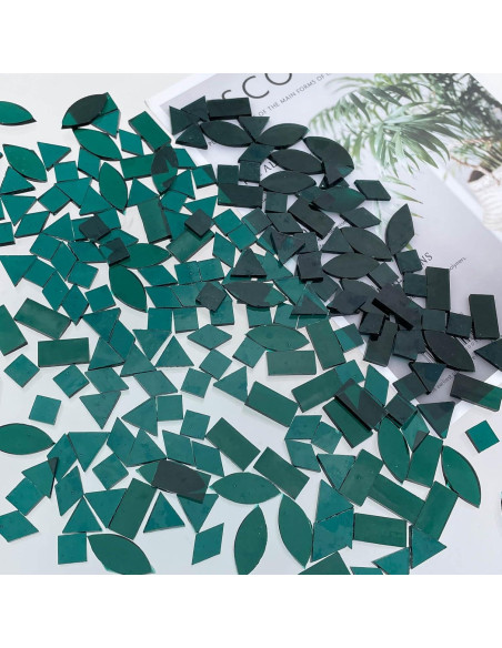 Azulejos de Mosaico de Vidrio LITMIND 240 Piezas 5 Formas Azulejos de Mosaico de Vidrio LITMIND 240 Piezas 5 Formas