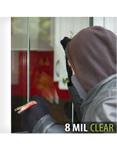 Película de Ventana de Seguridad BDF S8MC 8 Mil Clara 30.48x4.27m