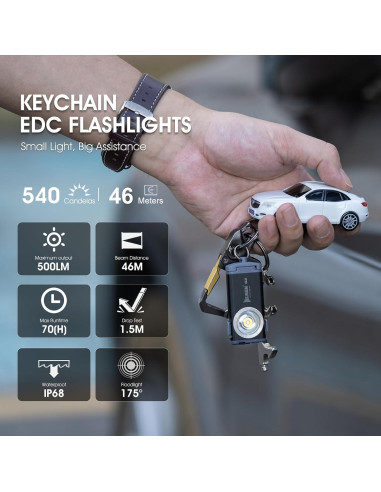 Linterna EDC Recargable WUBEN G5 400 Lúmenes + G2 500 Lúmenes