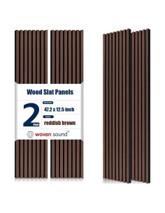 Paneles Acústicos de Madera Woven Sound 120x31.75cm Nogal 2P