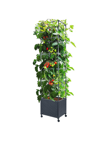 Caja de Plantas Elevada LINEX 171.5 cm con Enrejado y Autorriego