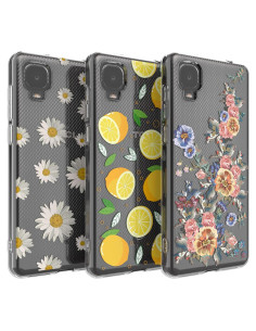 Funda Bumper TPU Alcatel TCL A3 A509DL / TCL A30 Floral Limón