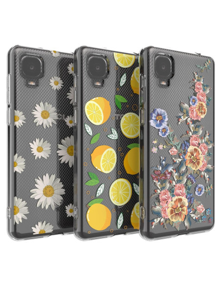 Funda Bumper TPU Alcatel TCL A3 A509DL / TCL A30 Floral Limón Funda Bumper TPU Alcatel TCL A3 A509DL / TCL A30 Floral Limón