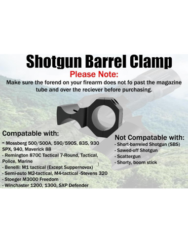 Abrazadera de Linterna Táctica de Aluminio para Escopeta