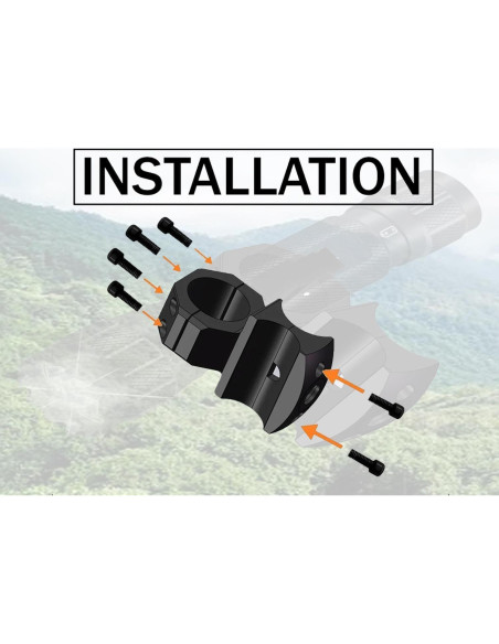 Abrazadera de Linterna Táctica de Aluminio para Escopeta