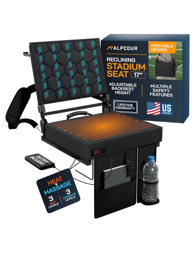 Asiento de Estadio Plegable Alpcour con Calefacción y Masaje