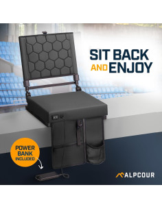 Asiento de Estadio Plegable Alpcour con Calefacción y Masaje 2